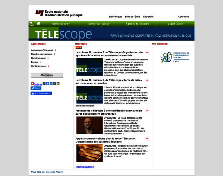 Telescope.enap.ca thumbnail
