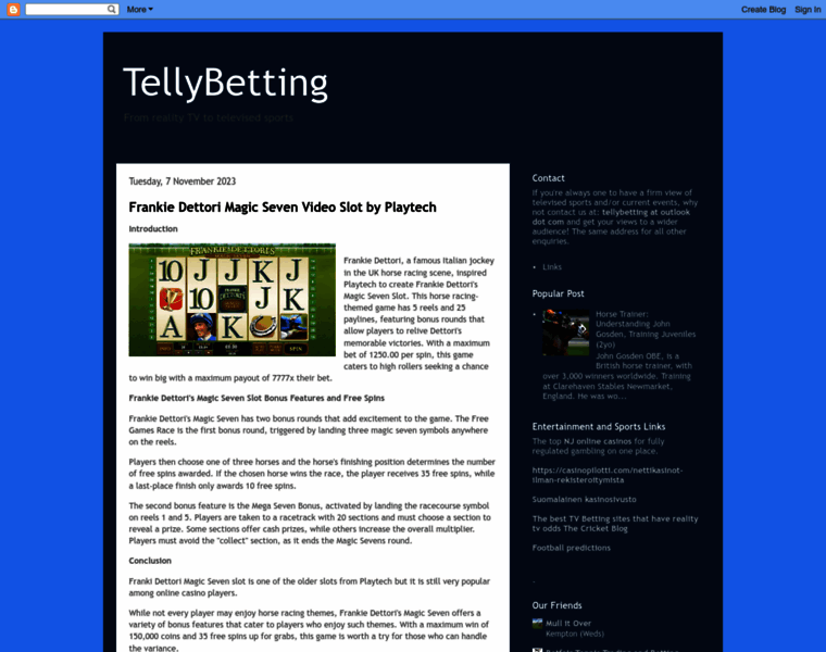 Tellybetting.com thumbnail