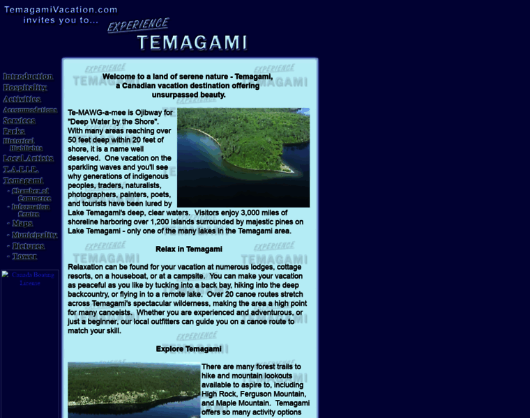 Temagamivacation.com thumbnail