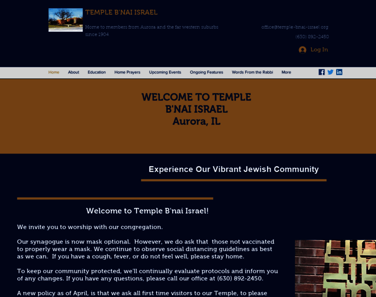 Temple-bnai-israel.org thumbnail