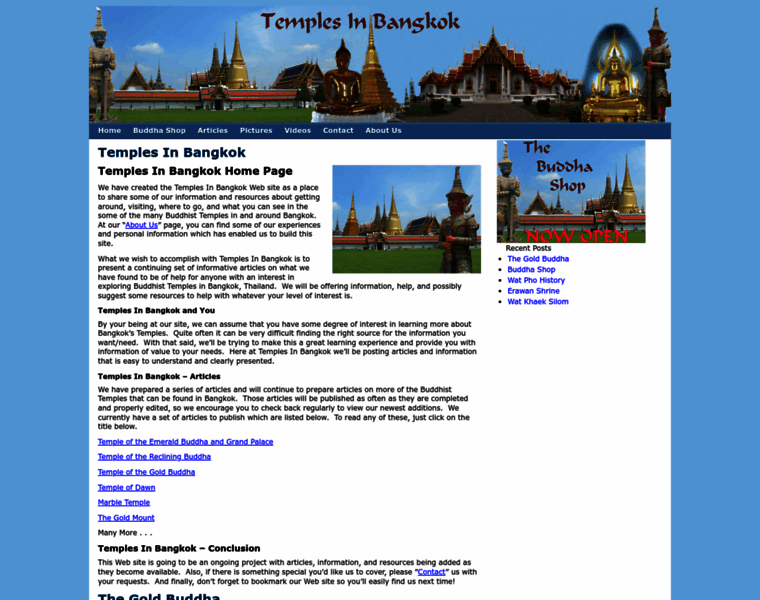 Templesinbangkok.com thumbnail