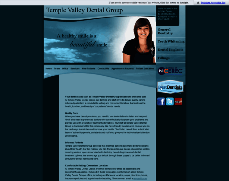 Templevalleydentalgroup.com thumbnail
