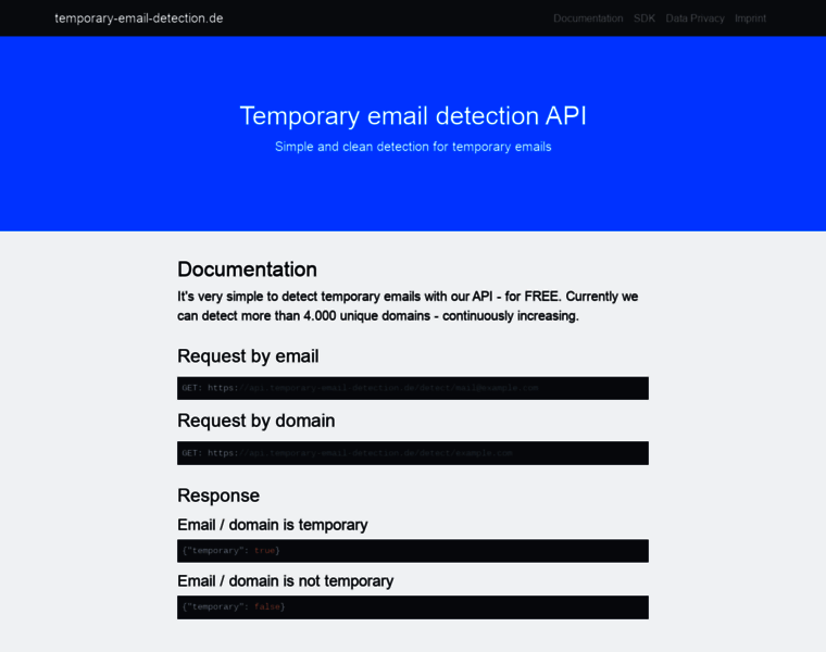 Temporary-email-detection.de thumbnail