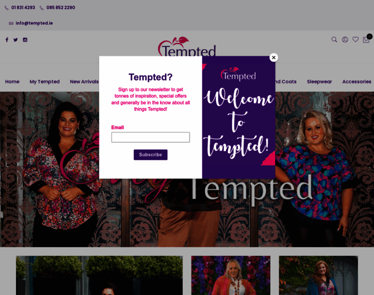 tempted.ie at WI. Tempted Ladies Plus Size Clothing Store in Raheny ...