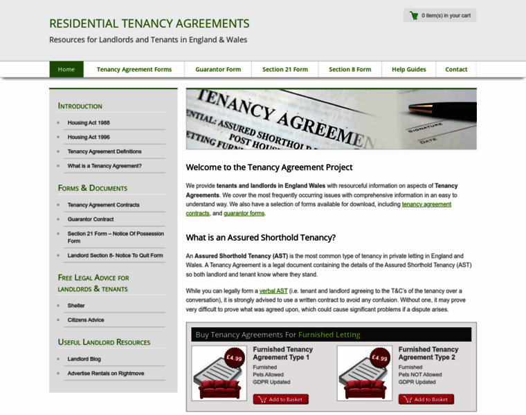 Tenancyagreementproject.co.uk thumbnail