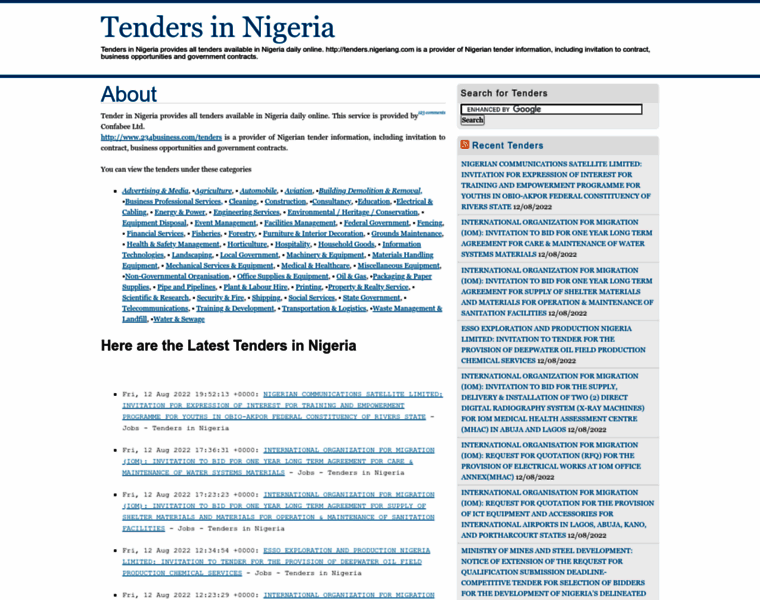 Tenders.nigeriang.com thumbnail