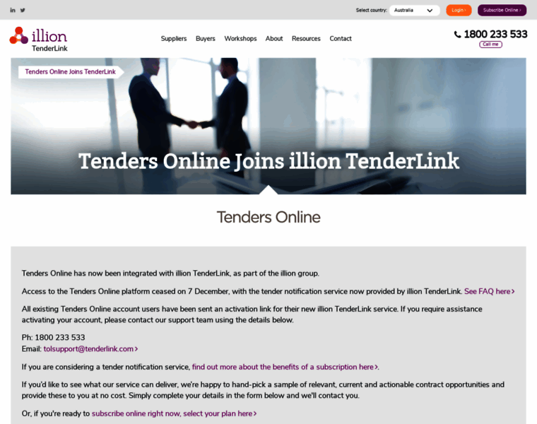 Tendersonline.com.au thumbnail