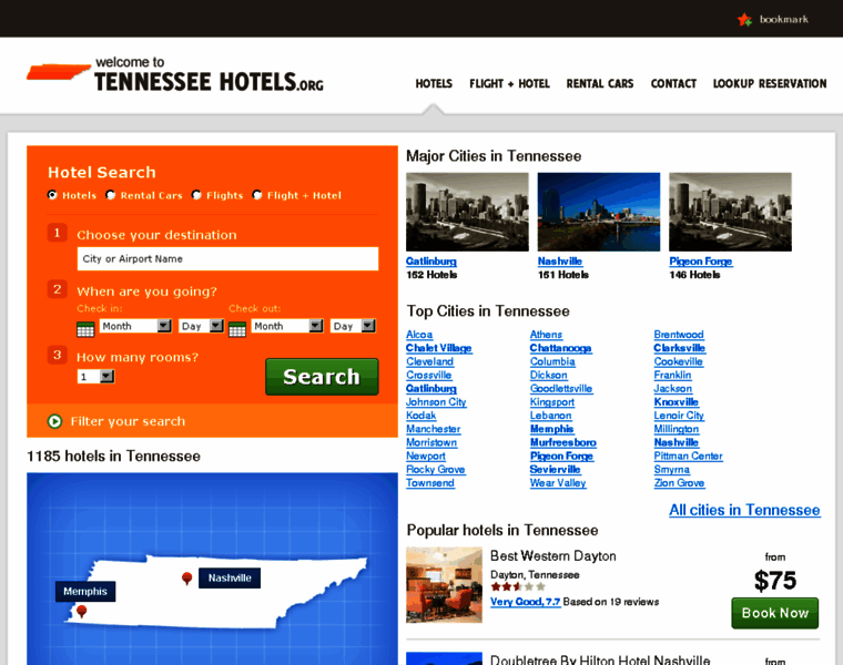 Tennessee-hotels.org thumbnail