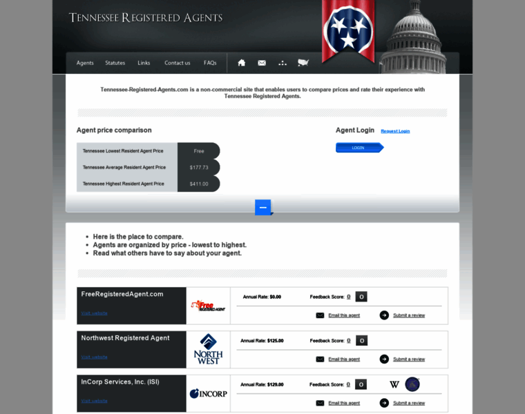 Tennessee-registered-agents.com thumbnail