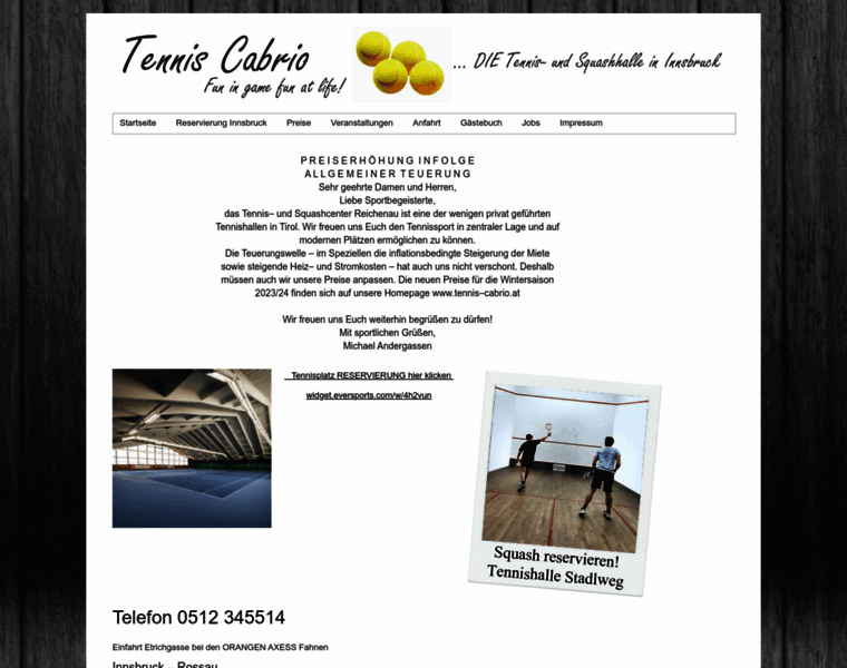 Tennis-cabrio.at thumbnail