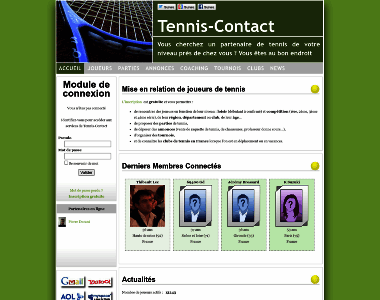 Tennis-contact.com thumbnail