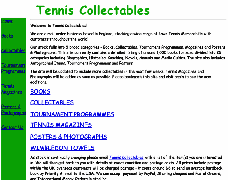 Tenniscollectables.com thumbnail