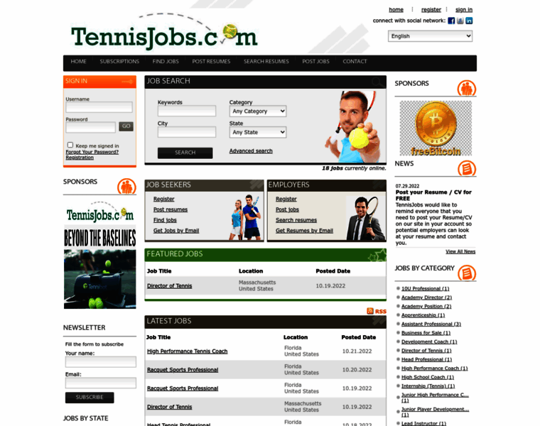 Tennisjobs.com thumbnail