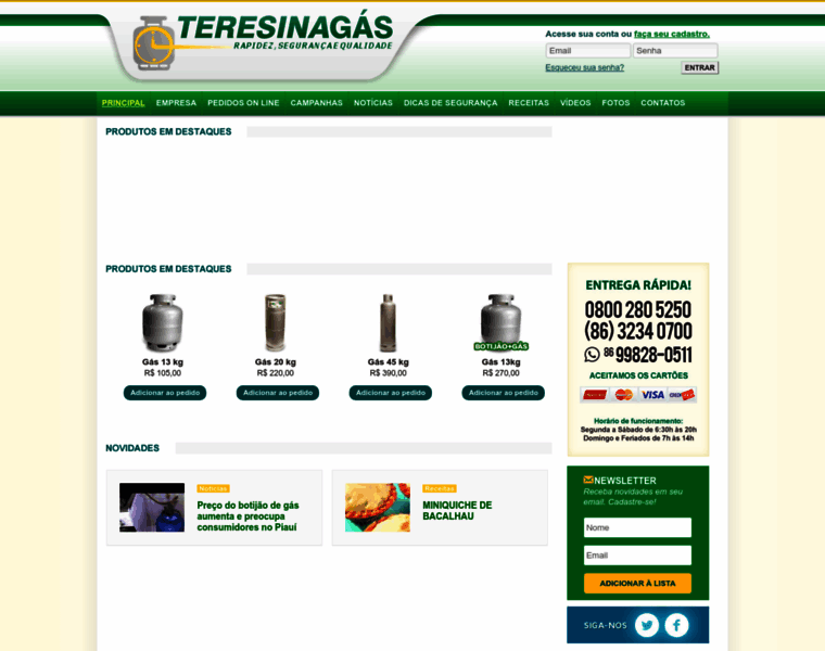 Teresinagas.com.br thumbnail