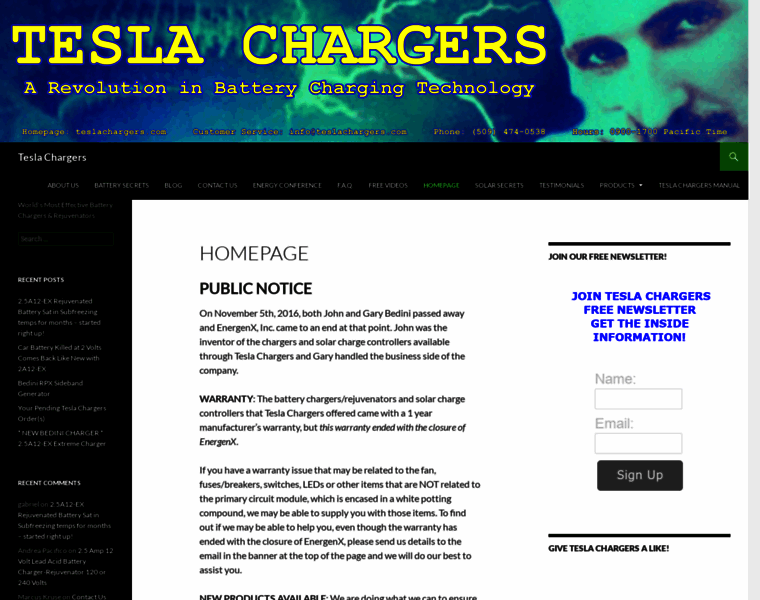 Teslachargers.com thumbnail