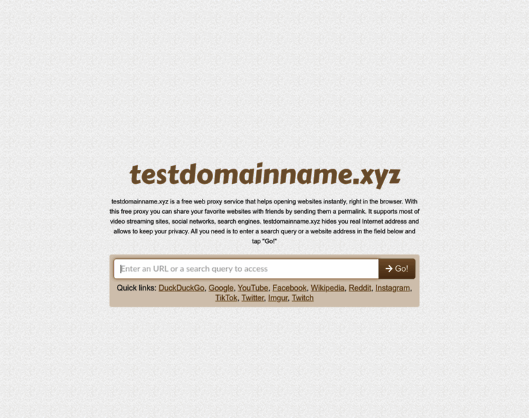 Testdomainname.xyz thumbnail