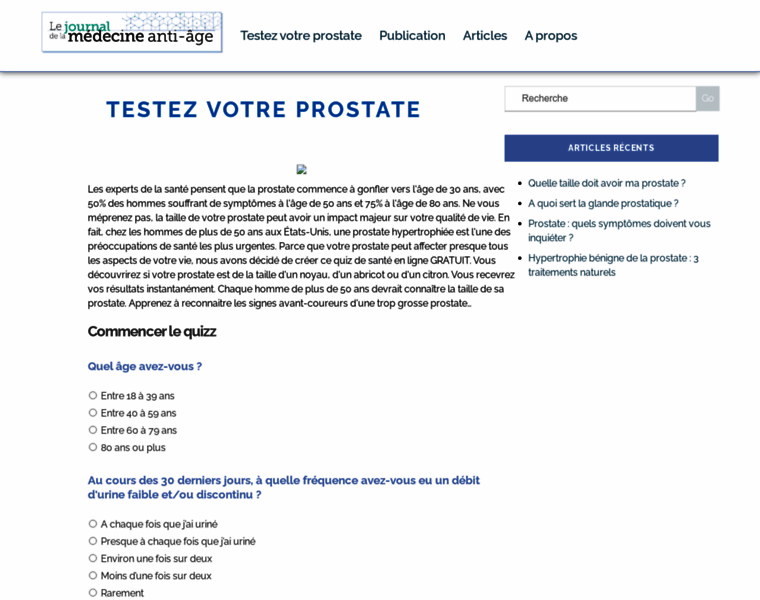 Testezvotreprostate.fr thumbnail