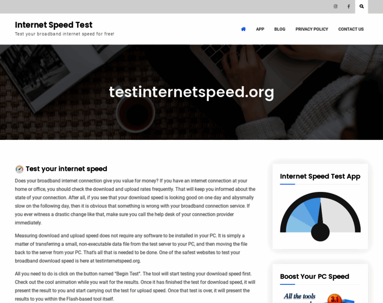 Testinternetspeed.org thumbnail