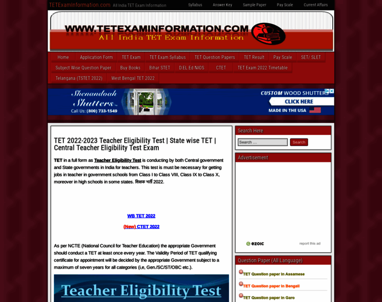Tetexaminformation.com thumbnail