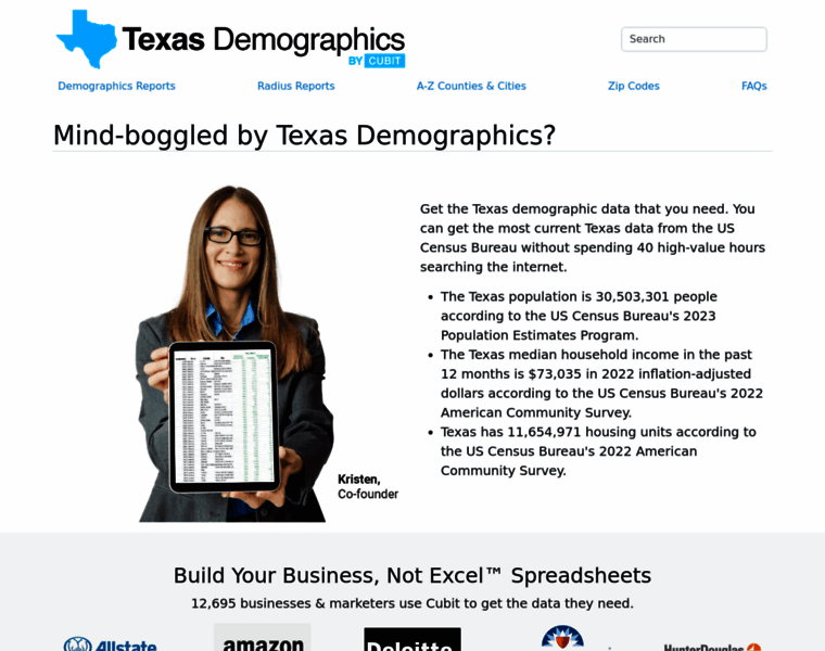 Texas-demographics.com thumbnail