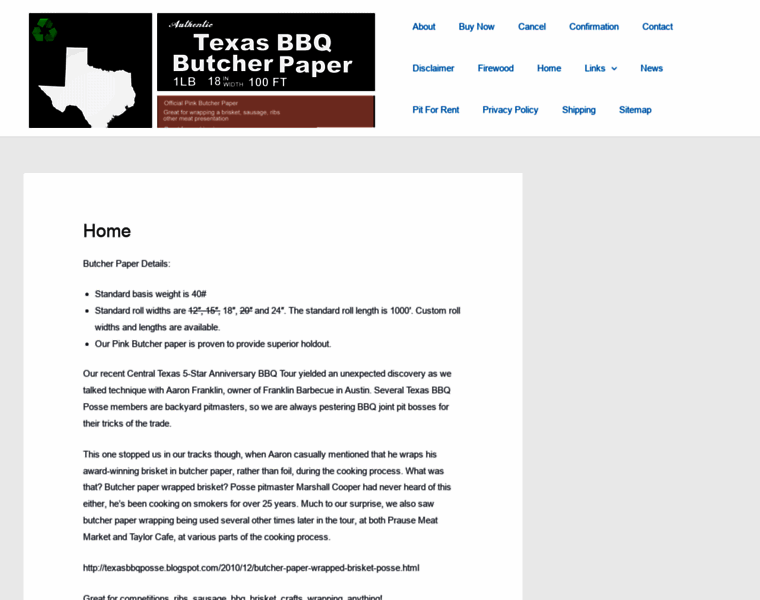 Texasbutcherpaper.com thumbnail