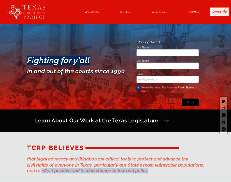 Texascivilrightsproject.org thumbnail