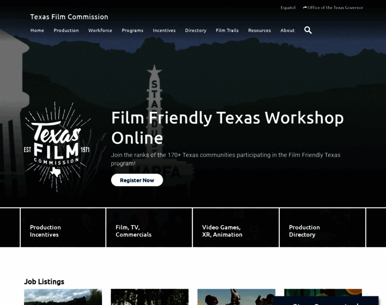 Texasfilmcommission.com thumbnail