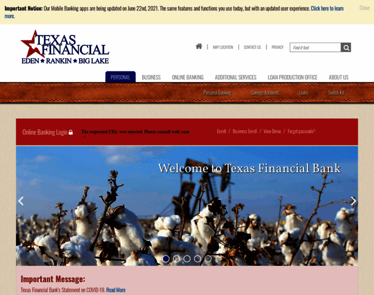 Texasfinancialbank.com thumbnail