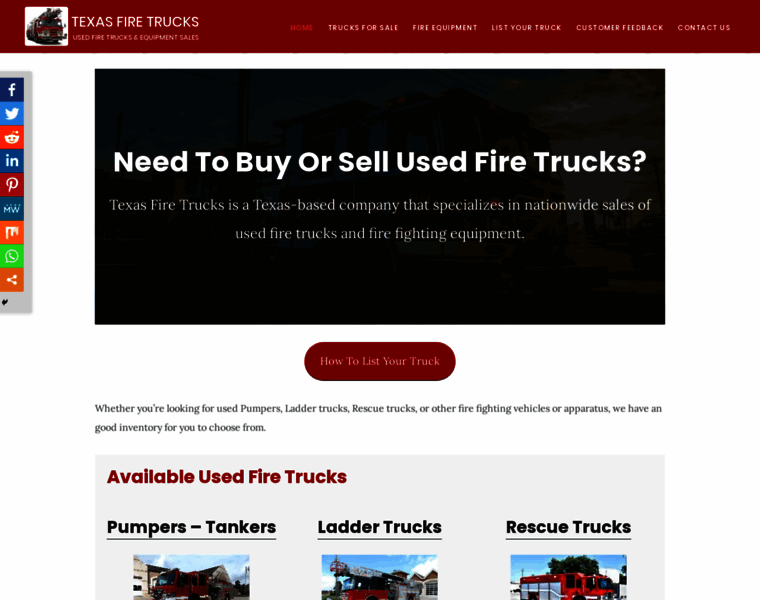 Texasfiretrucks.com thumbnail