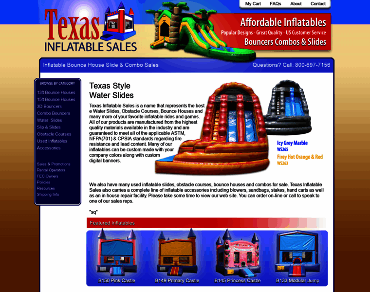 Texasinflatablesales.com thumbnail