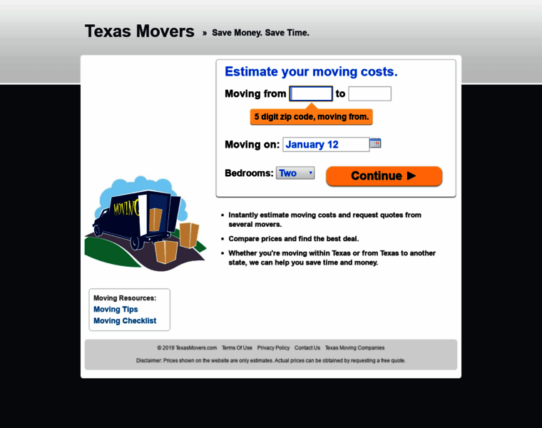 Texasmovers.com thumbnail