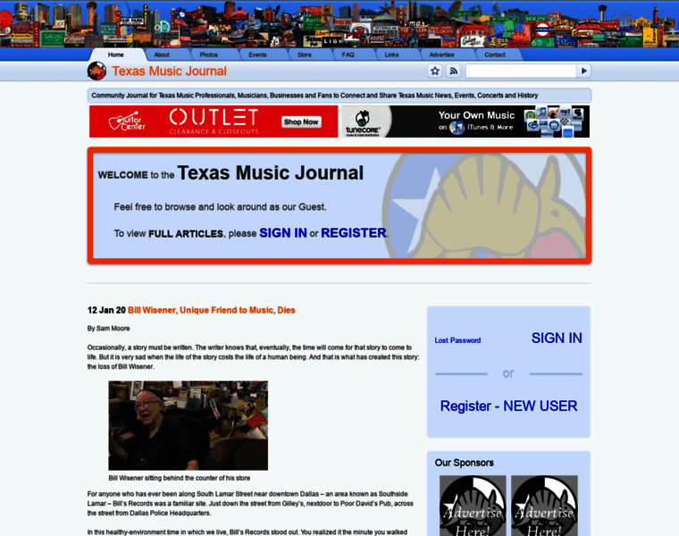Texasmusicjournal.com thumbnail
