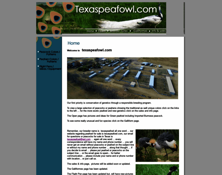 Texaspeafowl.com thumbnail