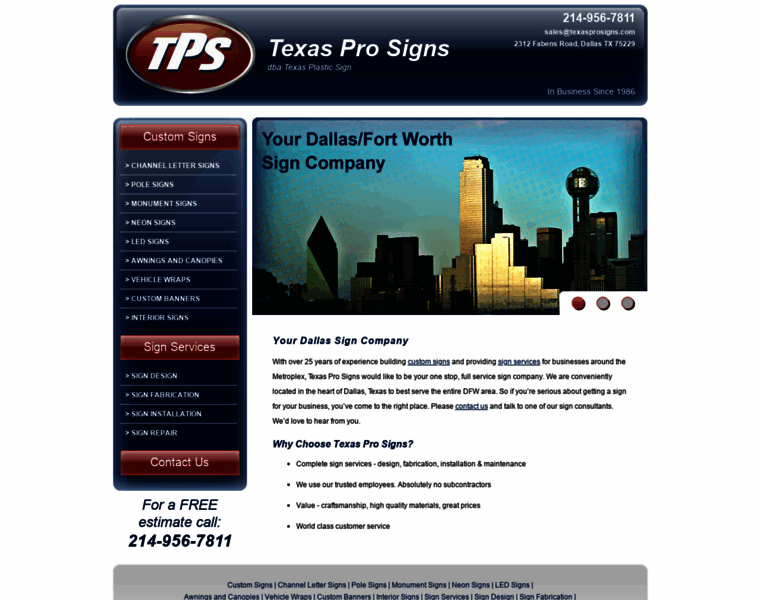 Texasprosigns.com thumbnail