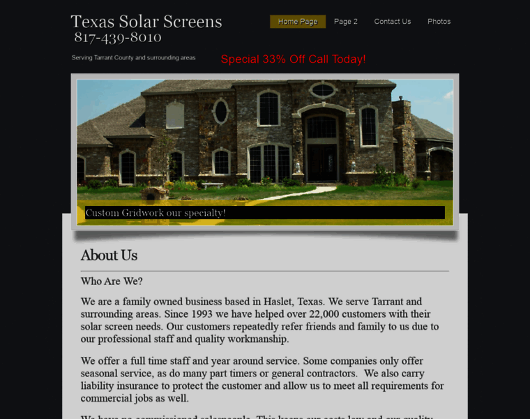 Texassolarscreens.com thumbnail