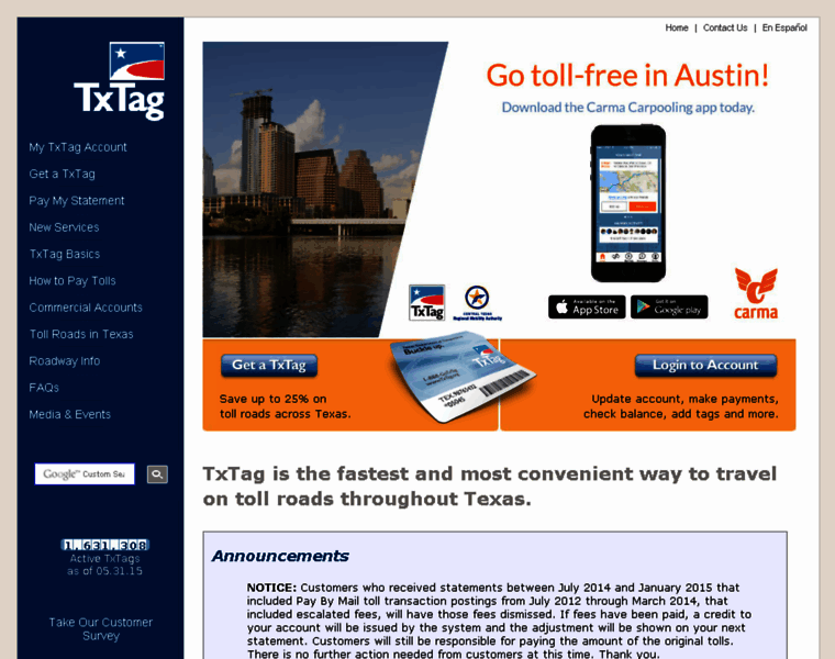 Texastollways.com thumbnail