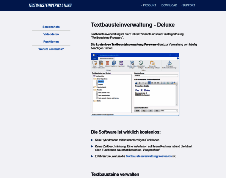 Textbausteinverwaltung.net thumbnail