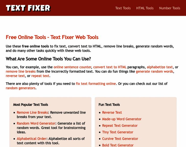 Textfixer.com thumbnail