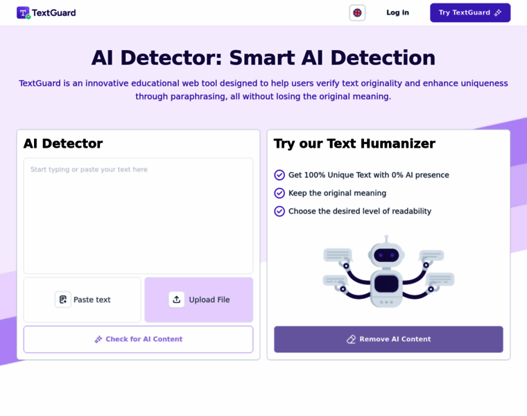 textguard.ai at Website Informer. TextGuard. Visit Text Guard.