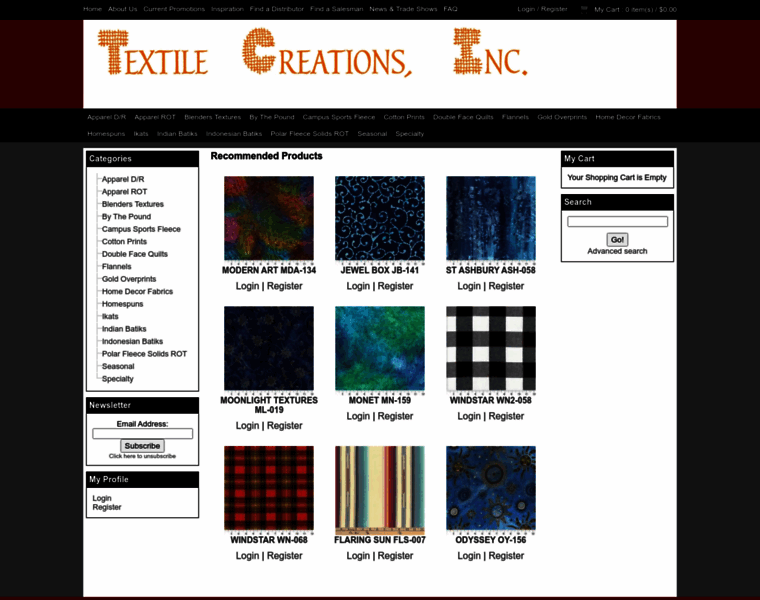 Textilecreations.com thumbnail