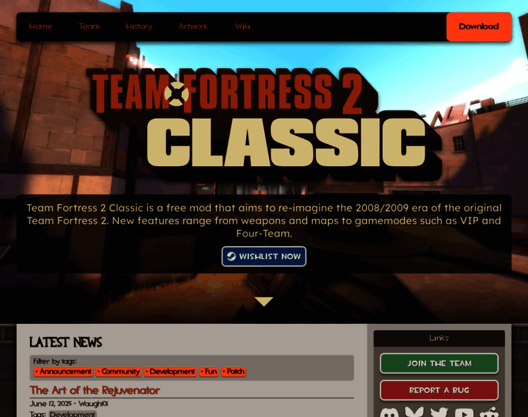 Tf2classic.com thumbnail