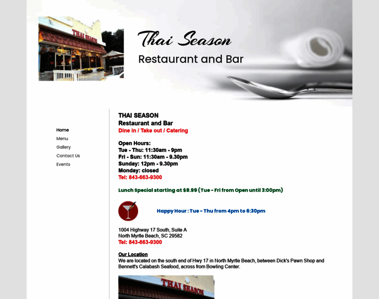 Thaiseasonrestaurant.com thumbnail