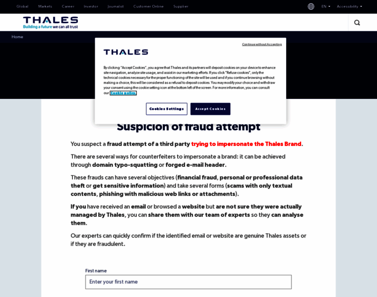 Thalesesecurity.it thumbnail