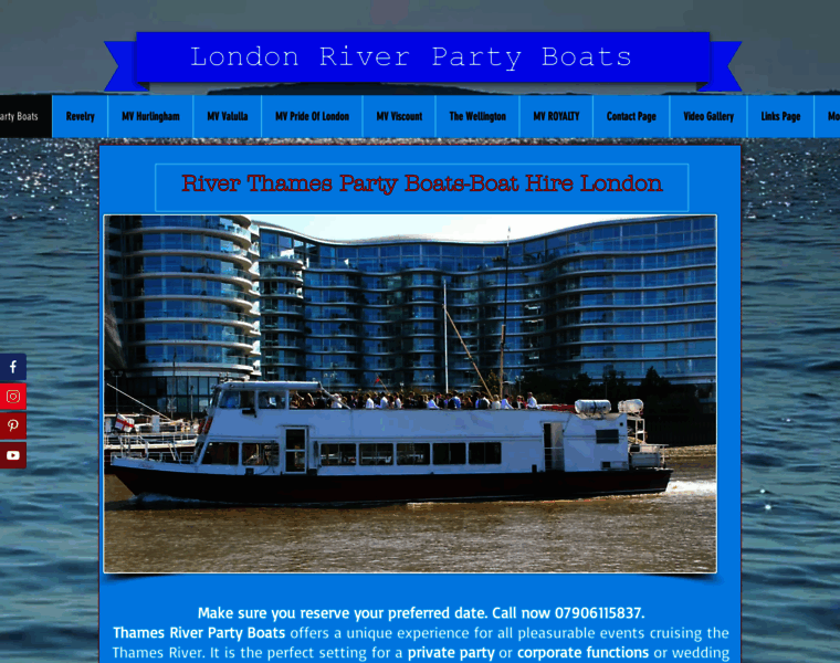 Thamesriverpartyboats.co.uk thumbnail