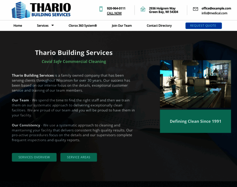 Thariobuildingservices.com thumbnail