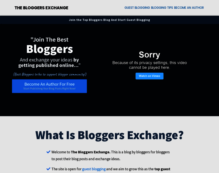 The-bloggers-exchange.org thumbnail