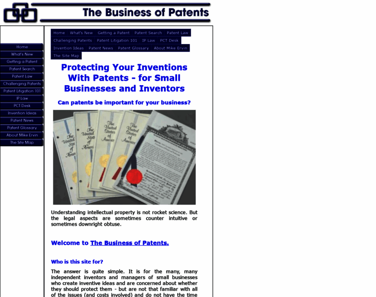 The-business-of-patents.com thumbnail