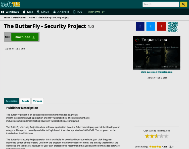 The-butterfly-security-project.soft112.com thumbnail