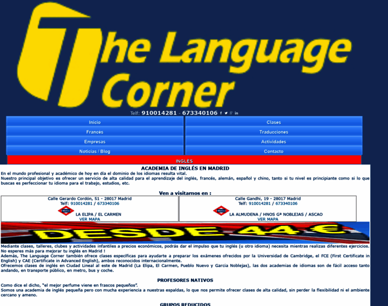The-language-corner.com thumbnail