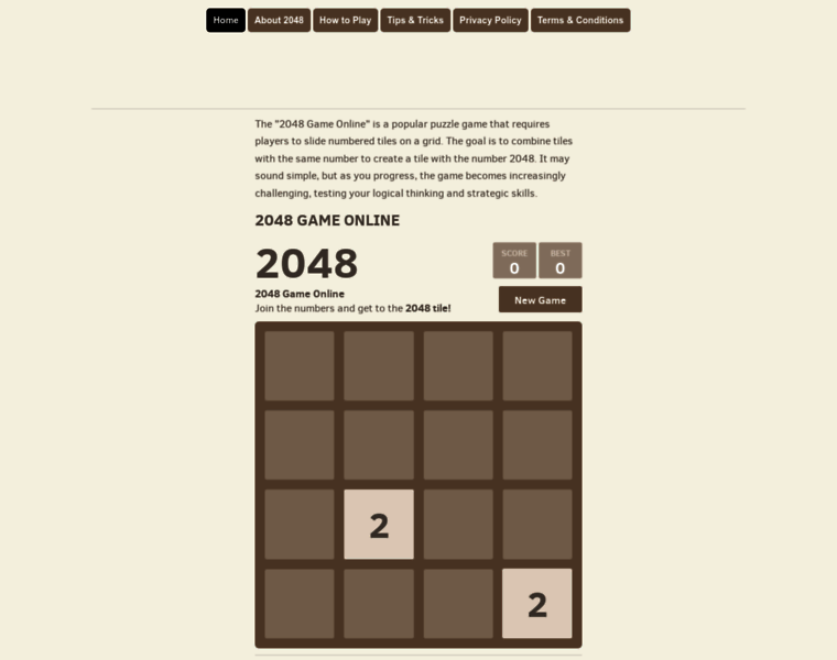 The2048game.in thumbnail